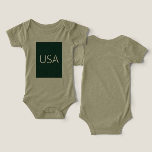 "USA Typography in Green - Stijlvolle en gedurfde  (Ontwerp Voorkant & Achterkant)