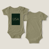 "USA Typography in Green - Stylo & Bold Text Des (Design Recto & Verso)