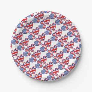 USA—UK—Love Papieren Bordje