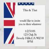 usa uk Uitnodiging (Voorkant / Achterkant)