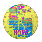 USA Unity Design: hoop en kracht Dartbord (Voorkant)