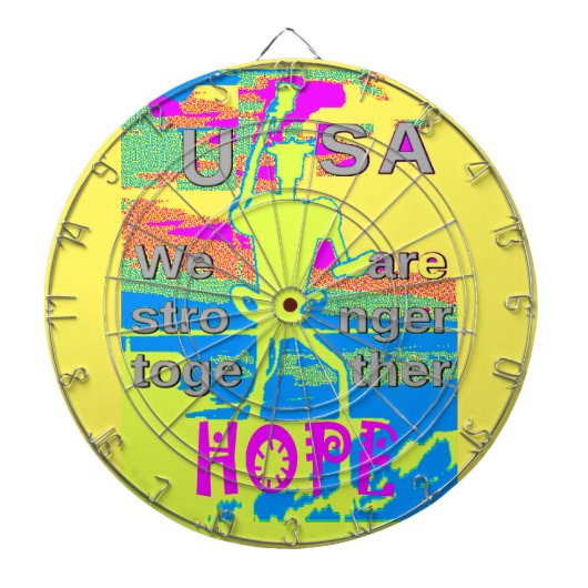 USA Unity Design: hoop en kracht Dartbord (Voorkant)