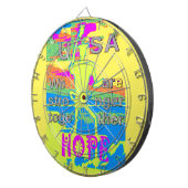USA Unity Design: hoop en kracht Dartbord (Voorkant Rechts)
