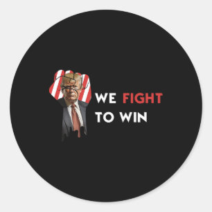 Usa Verkiezing Donald Trump Wij Vecht Om Te Winnen Ronde Sticker