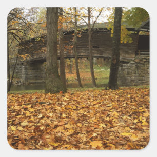 USA, Virginia, Covington, Humpback Covered Vierkante Sticker