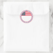 USA Vlag 4 juli Ronde Sticker (Tas)