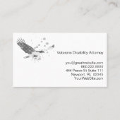 ** USA Vlag Adelaar Amerikaans Grijs op Wit Visitekaartje (Achterkant)