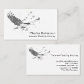 ** USA Vlag Adelaar Amerikaans Grijs op Wit Visitekaartje (Voorkant / Achterkant)