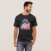 USA Vlag Amerikaanse Cap George Washington Pullove T-shirt (Voorkant volledig)