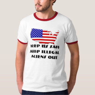 usa-vlag-binnen-kaart-1, houd ons Veilig, houd Ill T-shirt