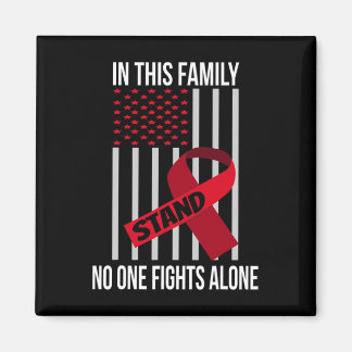 USA Vlag Bourgondië Lint Producten Hersenaneurysma Magneet