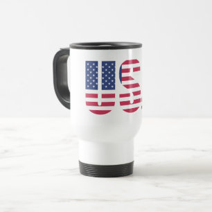 USA Vlag Hart Reismok - Patriotisch Amerikaans Reisbeker