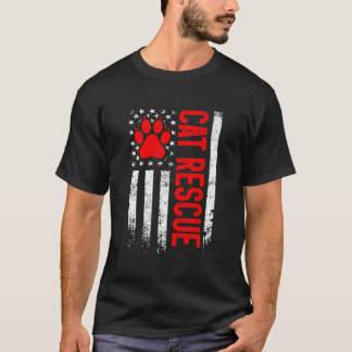 Usa Vlag Kat Adoptie Redding Kat Dier Redding Kat T-shirt