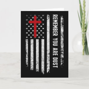 Usa Vlag Kruis Onthoud Dat Je Stof As Woensdag Kaart