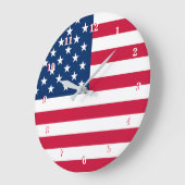 USA Vlag Muur Klok Patriottische Gift (Hoek)