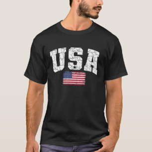 USA Vlag Patriottisch 4 juli Amerika dag van Inde T-shirt