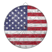 USA Vlag Patriottisch Amerikaans Rood Wit Blauw Dartbord (Voorkant)