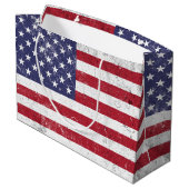  USA Vlag Patriottisch Amerikaans Rood Wit Blauw Groot Cadeauzakje (Achterkant Gekanteld)