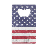  USA Vlag Patriottisch Amerikaans Rood Wit Blauw Kredietkaart Flessenopener (Achterkant)