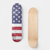  USA Vlag Patriottisch Amerikaans Rood Wit Blauw Skateboard (Voorkant)