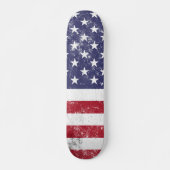 USA Vlag Patriottisch Amerikaans Rood Wit Blauw Skateboard (Voorkant)