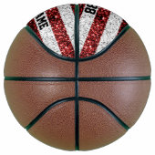 USA vlag sprankelt bling Aangepaste naam en uw tea Basketbal (Rechts)