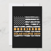 USA Vlag Totaal Zonne-Verduistering 4/8/24 Bezicht Kaart (Achterkant)