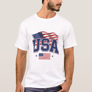 USA Vlag Varsity T-shirt | Patriottische POD Bests