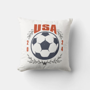 USA Voetbal 2024 Stars & Laurel Wreath Kussen