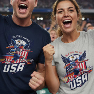 USA Voetbal Adelaar Dynamisch Patriottisch Sport G T-shirt