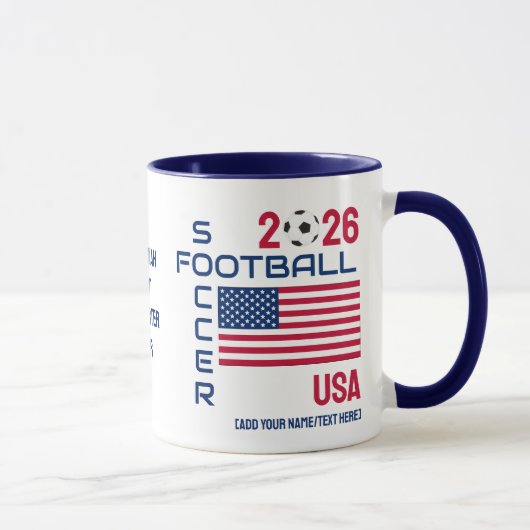 USA Voetbal Custom 2026 ELK JAAR Mok (Rechts)