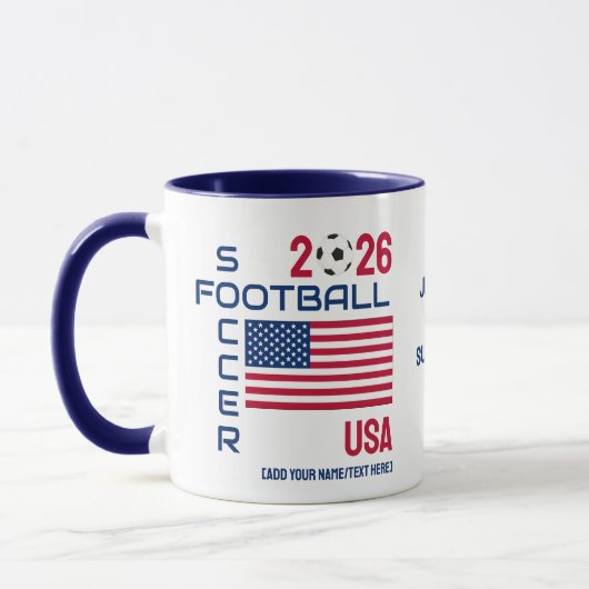 USA Voetbal Custom 2026 ELK JAAR Mok (Links)