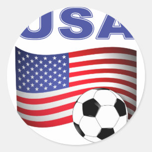 USA Voetbal football Ronde Sticker