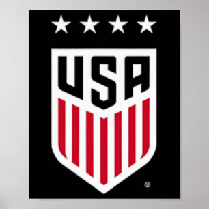 Usa Voetbal Frontback Crest Navy Uswnt Officieel G Poster