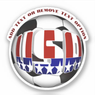 USA Voetbalbal Sporten Sticker