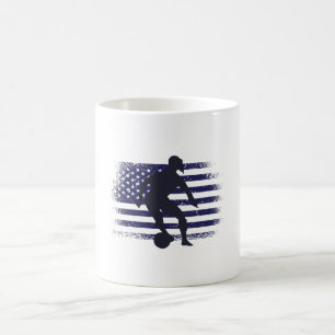 USA Voetbalfan Jersey Shirt Amerikaanse Vlag Koffiemok