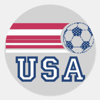 USA Voetbalsticker Ronde Sticker