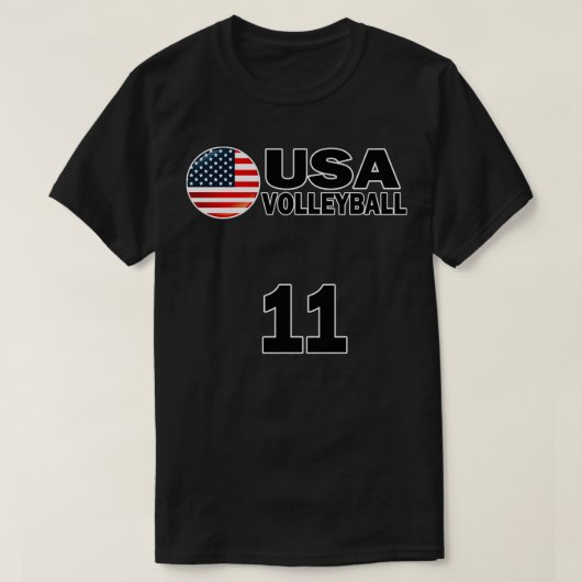 USA Volleyball 11 Tshirt Design (Design devant)