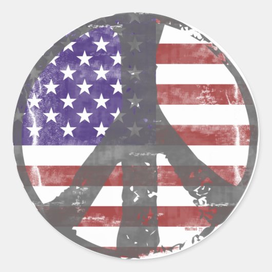 USA Vrede stickers (Voorkant)
