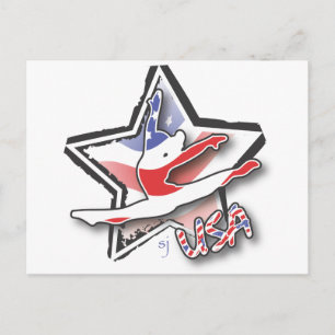 USA Vrouwengymnastiek Briefkaart