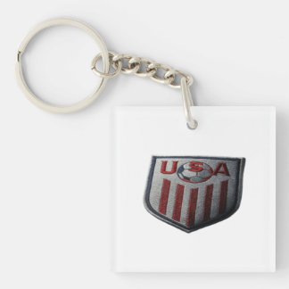 USA-wapenschild met voetbal Sleutelhanger