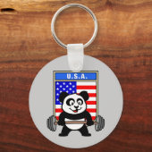 USA Weightlift Panda Sleutelhanger (Voorkant)
