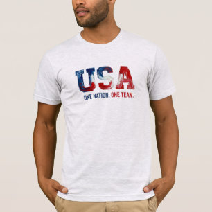 USA Wereldkampioenschap Voetbal Eén Natie Eén Team T-shirt