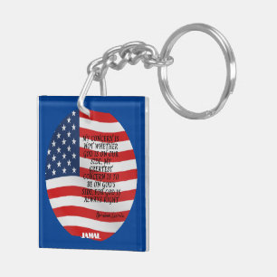 USA Will Rise Again beroemd gemaakt door Lincoln Q Sleutelhanger