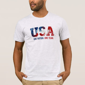 USA World Cup Soccer One Nation One Team Patriotic T-shirt