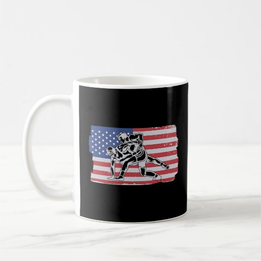 USA Wrestling Wrestler Wrestling Koffiemok (Links)