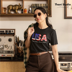 USA Your Voice Uw stem Verkiezingspolitiek Vrouwen Tri-Blend Shirt