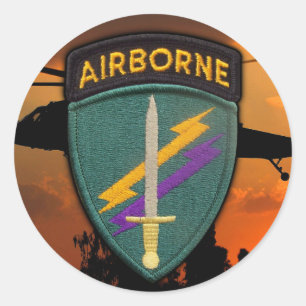 USACAPOC(A) Special Ops patch Veterans Vets Ronde Sticker