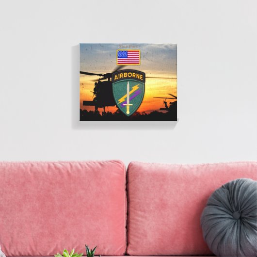 USACAPOC Special Ops veterans veterans patch Canvas Afdruk (Insitu (Woonkamer))