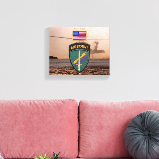 USACAPOC Special Ops veterans veterans patch Canvas Afdruk (Insitu (Woonkamer))